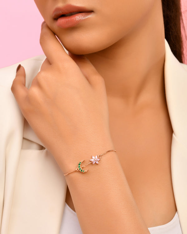 Floral Moon Bracelet