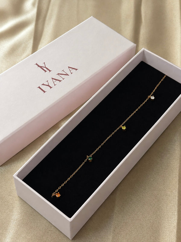Multistone Anklet