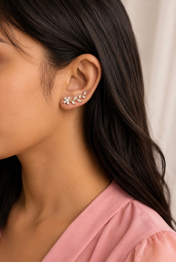 Classic Floral Ear Cuffs