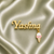 Personalized Silver Brooch with Softy Charm
