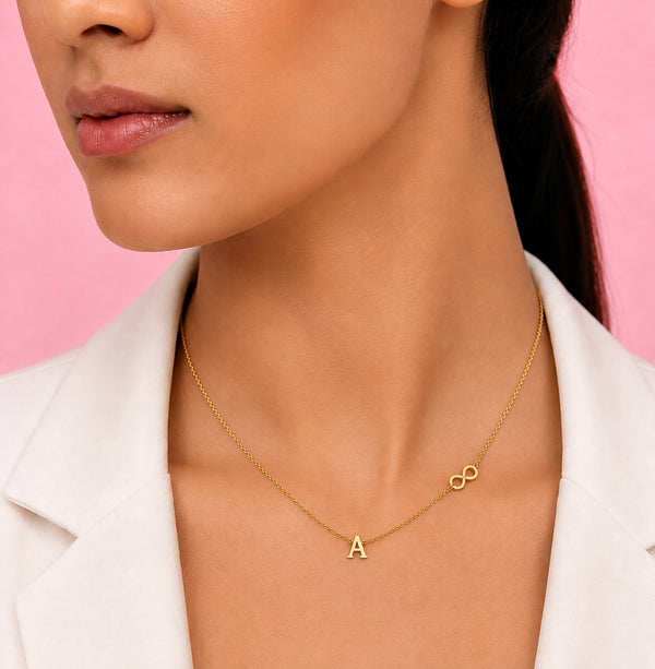 Infinity Initial Necklace