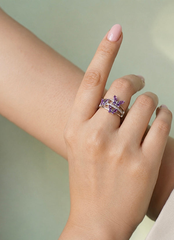 Lavendar Bloom Ring