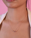 Floral charm necklace